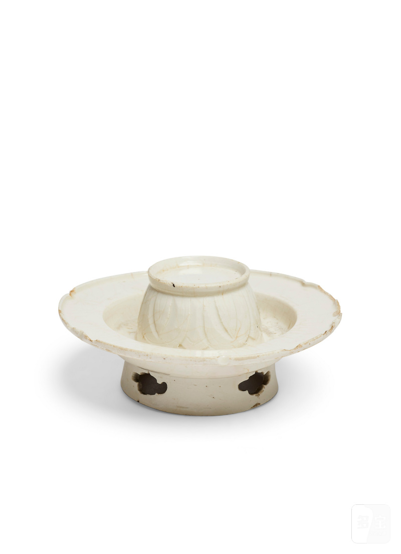 宋/金 定窯白釉盞托  CHINA, SONG-JIN DYNASTY (960-1234) - 图3